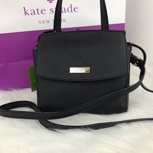 NWT Kate Spade Black Leather 14k Gold Small Purse